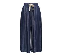 ONLY Women's Onlbea Hw Wide Palazzo Ankle DNM Bj, Dark Denim Blue, S