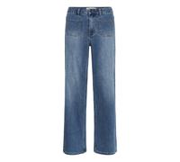 Wide Leg Regular Jeans Women KAFFE KABrook Bleu 26x34