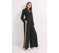 Wide Leg Side Stripe Trouser Principles Black 16