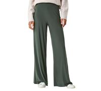 Roman Originals Wide Leg Trousers for Women UK Ladies Palazzo Pants Evening Jersey Elasticated High Waist Smart Flared Culotte Office Work Going Out Loose Crepe Bottoms - Khaki - Size 22
