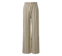 Wide-Leg Striped Jersey Trousers with Elasticated Waist for Women s.Oliver Beige 44