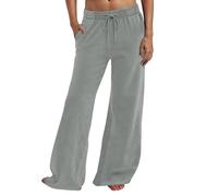Wide Leg Sweatpant for Women Low Waist Rise Y2k Baggy Sweat Pants Straight Drawstring Athletic Elastic Fashion Sweatpants Winter Warm Athletic Jogger Lounge Pants for Sports Gym Grey