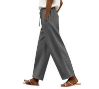 Wide Leg Sweatpants Womens High Waisted Casual Tracksuit Bottoms Elastic Waisted Solid Color Drawstring Lounge Trousers Baggy Joggers Sports Trousers Straight Leg Palazzo Pants With 4 Pockets