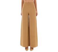 Wide Leg Trousers - female - Max Mara - Wide Trousers - Beige - S - Trousers S
