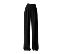 Wide Leg Trousers for Women UK Office Work Stretch Yoga Pants Ladies Elasticated High Waisted Button Multiple Pockets Pull On Straight Leg Jogger Wide Straight Stretchy Business Office Work Trouser