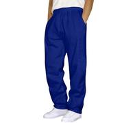 Wide Leg Trousers Men UK Men's Joggers Short Leg Mens Joggers Bottoms Open Hem Golf Trousers for Men Straight Men's Cargo Track Pants Mens jd Sports Male Blue