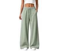 Wide Leg Trousers Trousers for Women UK Trendy Baggy Oversized Sweatpants | Elastic High Waist Sweat Pants Quick Dry Drawstring Athletic Bottoms Loose Straight Leg Jogging for Office Travel Daily Wear