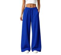 Wide Leg Trousers Trousers for Women UK Trendy Baggy Oversized Sweatpants | Elastic High Waist Sweat Pants Quick Dry Drawstring Athletic Bottoms Loose Straight Leg Jogging for Office Travel Daily Wear
