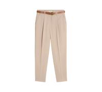 Wide Leg Trousers with Belt Women Tom Tailor Beige 42x28