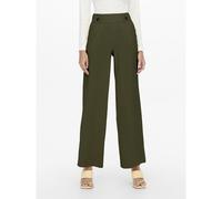 Wide Leg Trousers with High Waist Khaki