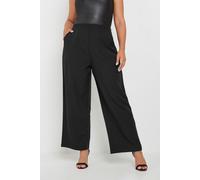 Yours Curve Darted Waist Wide Leg Trousers - Women's - Plus Size Curve Black