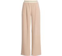 Wide Leg Waist Stripe Woven Trousers lands end Stone 14-16R
