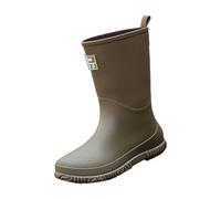 Wide Leg Wellies for Women Ladies Waterproof Boots Gardening Shoes Sociology Weather Boots Women's Fashion Rain Cut Short Tube Plastic Water Shoes with Non Slip Soles Warm Water Proof Rubber Boys Rain