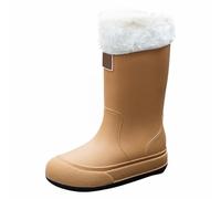Wide Leg Wellies Waterproof Boots Ladies Garden Shoes Breast Cancer Awareness Rain Boots Short Rain for Womens Ankle Rainboot Garden Boot Ladies Rubber Outside Work with Comfort Trendy Women Khaki