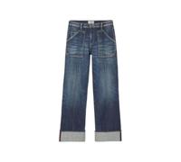 Wide Leg Women's Jeans Le Temps des cerises 400/28 Revers Bleu 26