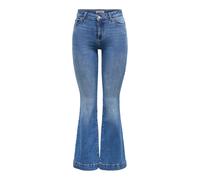 ONLY Women's Onlblush Mid Retroflared DNM Dia550 Noos Female Flared Jeans Onlblush Medium Waist Retro Fit Flared Jeans, Medium Blue (Medium Blue Denim), XS / 34L