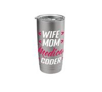 Wide Mom Medical Coder Coding Funny Apparel Stainless Steel Insulated Tumbler