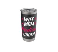 Wide Mom Medical Coder Coding Funny Apparel Stainless Steel Insulated Tumbler