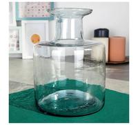 (Wide Mouth) Bottle Glass Flowers Vase Honeycomb Wide Mouth Heavy Rounded Design