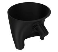 Wide Mouth Flour Funnel Stand Mixer Attachment Plastic Powder Funnel (Black)
