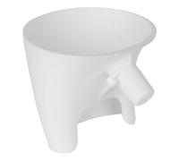 Wide Mouth Flour Funnel Stand Mixer Attachment Plastic Powder Funnel (White)