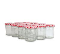 Wide Mouth Glass Jam Jars - Set Of 12