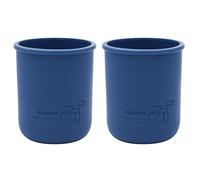 Wide Mouth Pint 16oz Silicone Sleeves/Jackets for Protecting Ball, Kerr, Canning Jars by Mason Jar Lifestyle (Deep Blue, 2 Pack)