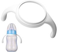 Wide-Neck Baby Bottle Handle for Self Feeding - Silicone Accessory for Glass Bottles