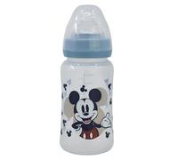 Wide Neck Bottle 240ml Silicone Teat 3 Positions Mickey Mouse Full Of Smiles
