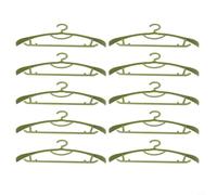 Wide Non-Slip Hangers 10-Pack Thickened PP(Green)