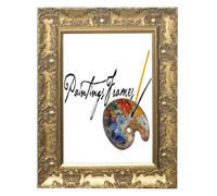 WIDE Ornate Shabby Chic Antique swept Gold /MUSE Picture/Photo/Poster frame - With an MDF backing board - Ready to hang - With a High Clarity Styrene Shatterproof Perspex Sheet - Gold - 10" x 8"
