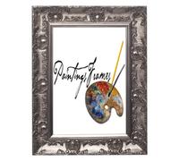 WIDE Ornate Shabby Chic Antique swept Gun Metal/MUSE Picture/Photo/Poster frame - With an MDF backing board - Ready to hang- Gun Metal - A3