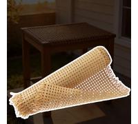 Wide PE Rattan Webbing Roll, Woven Wicker Material for Furniture Renovation/Screen Partition, Natural Rattan Webbing for Caning Projects