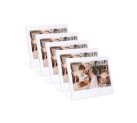 Wide Picture Frame,Acrylic Clear Wide Photo Frames L Shape Desktop Frame for Fujifilm Instax WIDE EVO/400/300/210/200 Films,for Polaroid 600 & i-Type Films,for 4.25 x 3.5 Pictures(5 Pack)