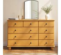 Wide Pine Chest of 9 Drawer - Hampton