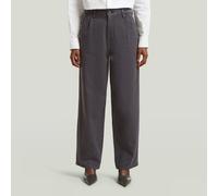Wide Pleated Pant - Grey - Women 26
