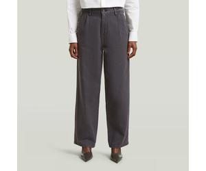 Wide Pleated Pant - Grey - Women 32