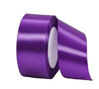 Wide Purple Ribbon 40mm Satin Ribbons for Gift Wrapping,22m 1.5Inch Wrapping Ribbon Cake Ribbon Silk Thick Ribbon Purple for Crafting,Halloween,Xmas Party,Wedding Car,Bouquets,Cake Decorations