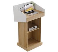 Wide Reading Surface Podium Lectern for Church Meetings & ActivitiesStanding Desk Podium Ideal for Presentations & Public Speaking