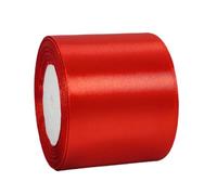 Wide Red Ribbon 75mm Satin 22m 2.9Inch Wrapping, Cake, Silk Thick Ribbon for Crafting, Union Jack British, Wedding Car, Hair Bows, Bouquets, Party, Cake Decorations