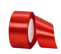 Wide Red Satin Ribbon 40mm for Gift Wrapping, 22m 1.5Inch Thick Silk Ribbon for Crafting, Union Jack British, Wedding Car, Hair Bows, Bouquets, Party, Cake Decorations