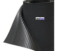 Wide Ribbed Rubber Sheet 3mm Thick 1.5M Wide X 10M Length Heavy Duty Rubber Flooring Mat