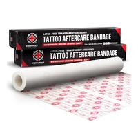 Wide Roll (12 in x 3 yd) Tattoo Aftercare Bandage, Latex-Free, Sterile, Waterproof, Glossy Tattoo Aftercare Wrap