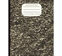 Wide Ruled Composition Notebook | 7.5 x 9.25 Inches, 110 Pages | Black and Gold Marble Cover: Ideal for Students, Teachers, and Everyday Note-Taking - Compact and Durable