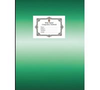 Wide Ruled Composition Notebook: Large school notebook (8.5 x 11-inch format) Black-and-white interior with margins | 100 sheets for primary school students