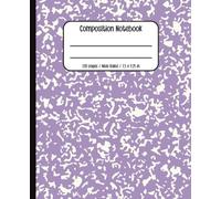Wide Ruled Composition Notebook Notebook: Dark Purple Marble Cover, 7.5 x 9.25 inches, 120 Pages - Classic School Notebook for Students, Teachers, ... & Homeschooling, Notebooks For School