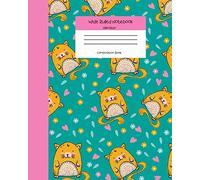 Wide Ruled Hamster Notebook Composition Book: Cute Workbook Journal for Kids. 8" x 10" 120 Pages. Vol 2