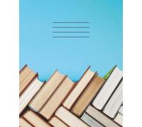 Wide Ruled Journal Notebook | Book Scene Cover | Writing Notebook for Students & Readers | 7.5 x 9.25