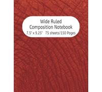 Wide Ruled Notebook - Elephant Skin Print by Pink Joy Press: 7.5 x 9.25 Lined Journal, 75 sheets, 150 Pages, Glossy Cover, School & Office Notebook for Professionals, Students, Teachers, Adults, Teens