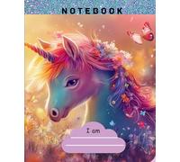 Wide ruled Notebook for Grade 1 & 2: Composition for Kids | 7.5 x 9.25 Inches | Cute Unicorn Journal for Girls | School, Writing, Drawing & Notes